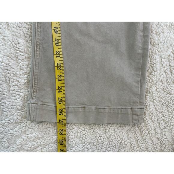 Paige Anessa Jeans Women 27 Wide Leg Denim Tan Non Distressed Wax Feel Soft EUC - Picture 7 of 10